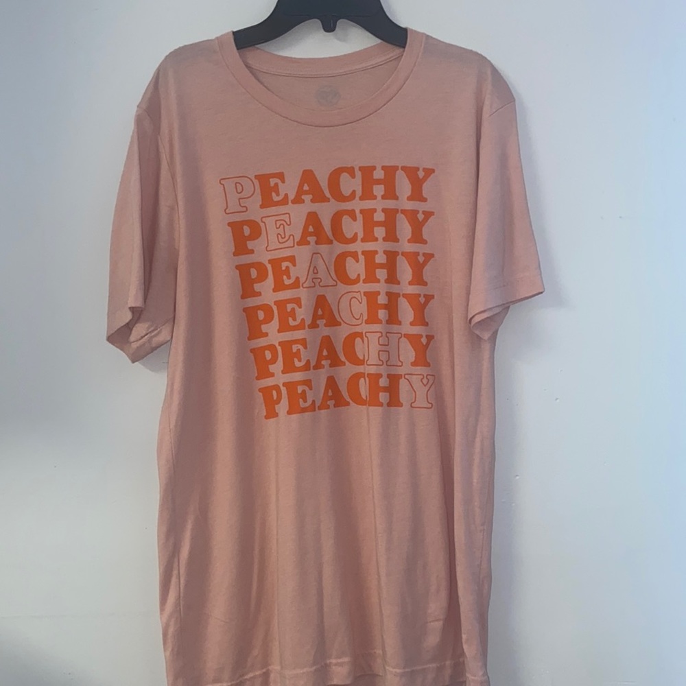 “Peachy” Word Tee, Women’s Size Large